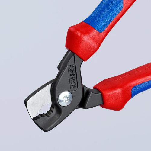 Knipex StepCut Cable Shears with Multi-component Grips Burnished 160mm 95 12 160